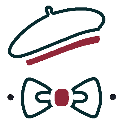 Béret nœud papillon